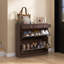 Armoire à chaussures à miroir avec 2 tiroirs, tablettes réglables et rangement supérieur, parfaite pour les vestibules organisés et élégants