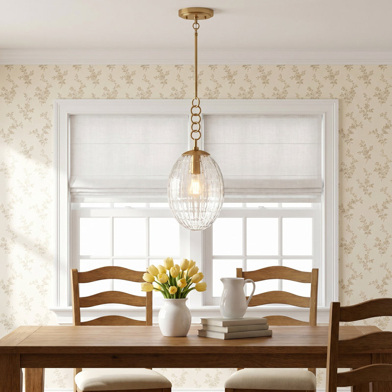 Attleboro 1 - Light Single Pendant, Polished Nickel