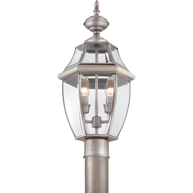 Tête de lanterne câblée 1 lumière H 21 po Newbury, Étain