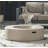50,000 BTU Light Grey Round MgO Concrete Propane Fire Pit - Perfect for Outdoor Patio & Garden-784631503