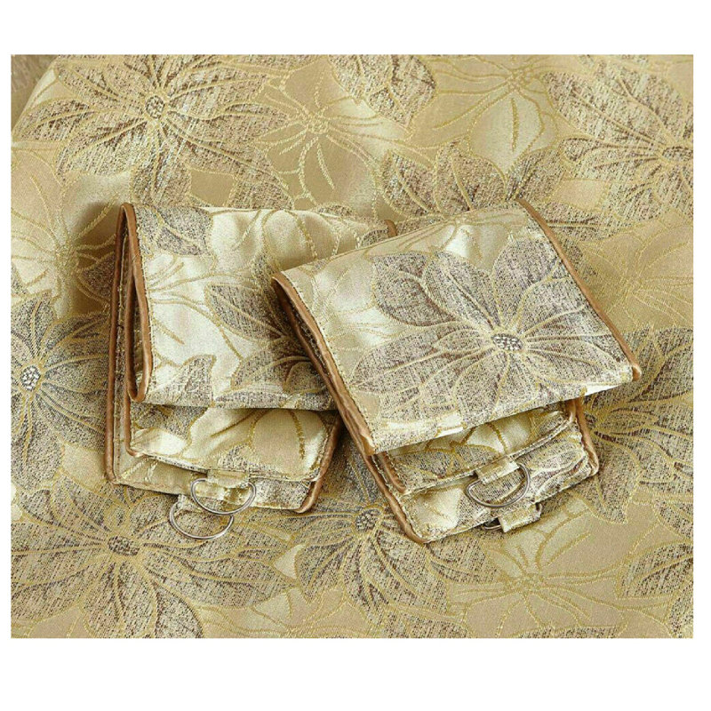 Dunaway Room Darkening Curtain Pair, 168cm Width x 183cm Drop, Gold