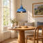Luminaire suspendu 1 lumière minimaliste bleu, ampoule E26 avec lumière chaude