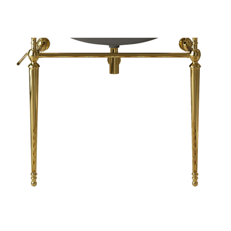 Meuble-lavabo doré de 36 po avec pattes en fer, barre à serviettes amovible pour un usage pratique, pattes autoportantes sans lavabo à assemblage simple - et charme rétro, bar, facile