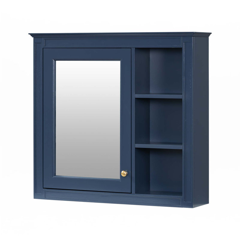 Armoire de rangement murale pour salle de bain, Bleu