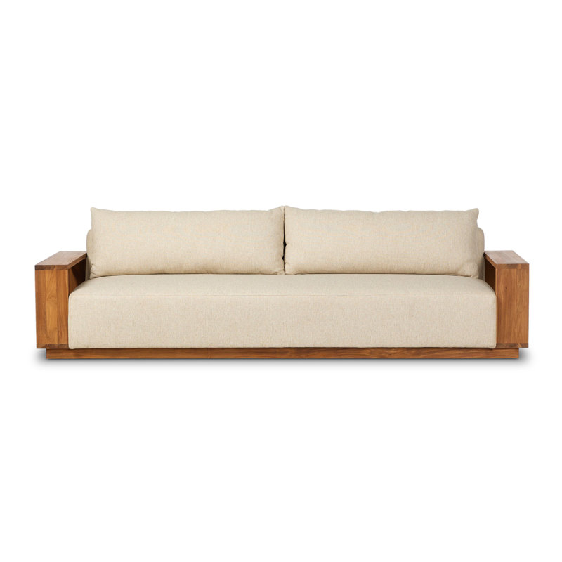 Mather Outdoor Metal Sofa-106", Ellor Beige