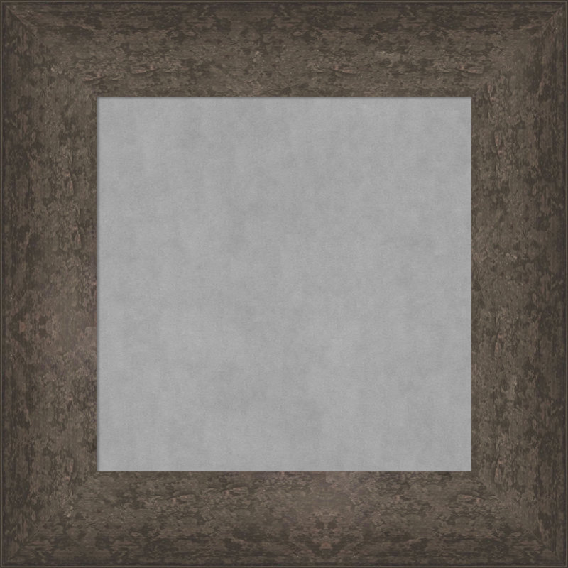 Tableau magnétique encadré bronze tacheté clair, H 17 po x l 17 po