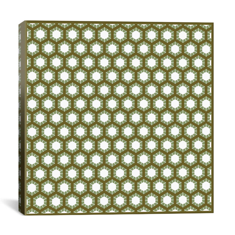 Albree Modern Honeycomb, impression sur toile, H 26 po x l 26 po x P 1,5 po, Pas de tapis, Toile tendue