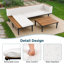 Ensemble de meubles de patio de luxe avec coussins amovibles et table basse