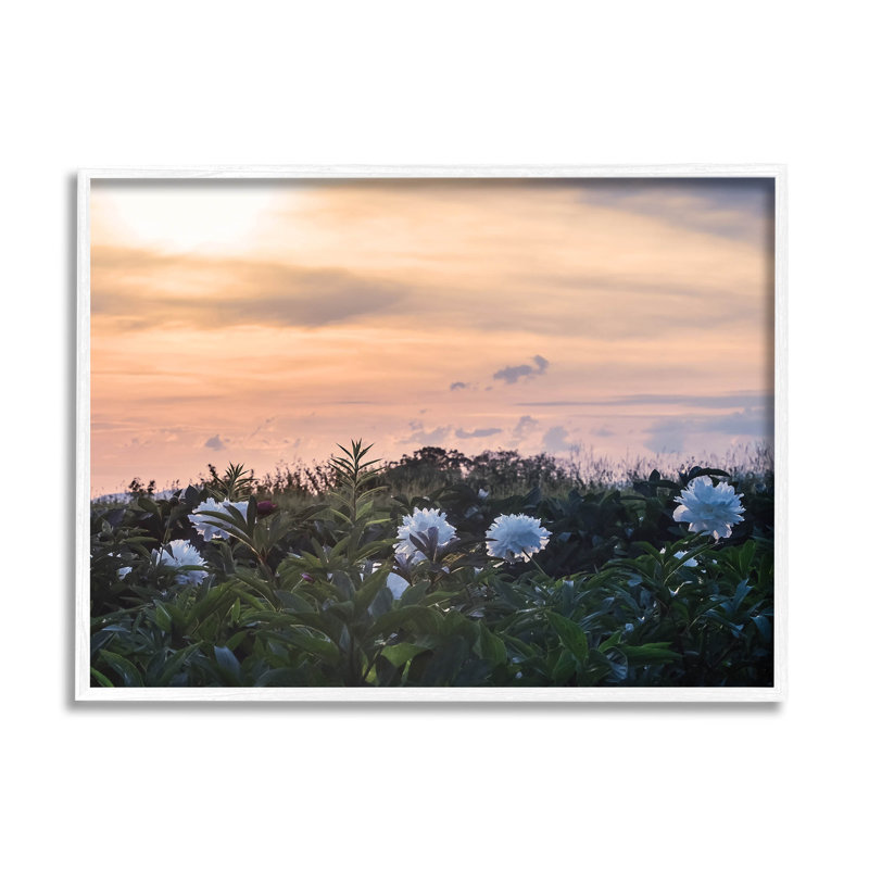 Art de giclée par Lil 'Rue, H 11 po x l 14 po x P 1,5 po, Giclée encadrée blanc bord de mer