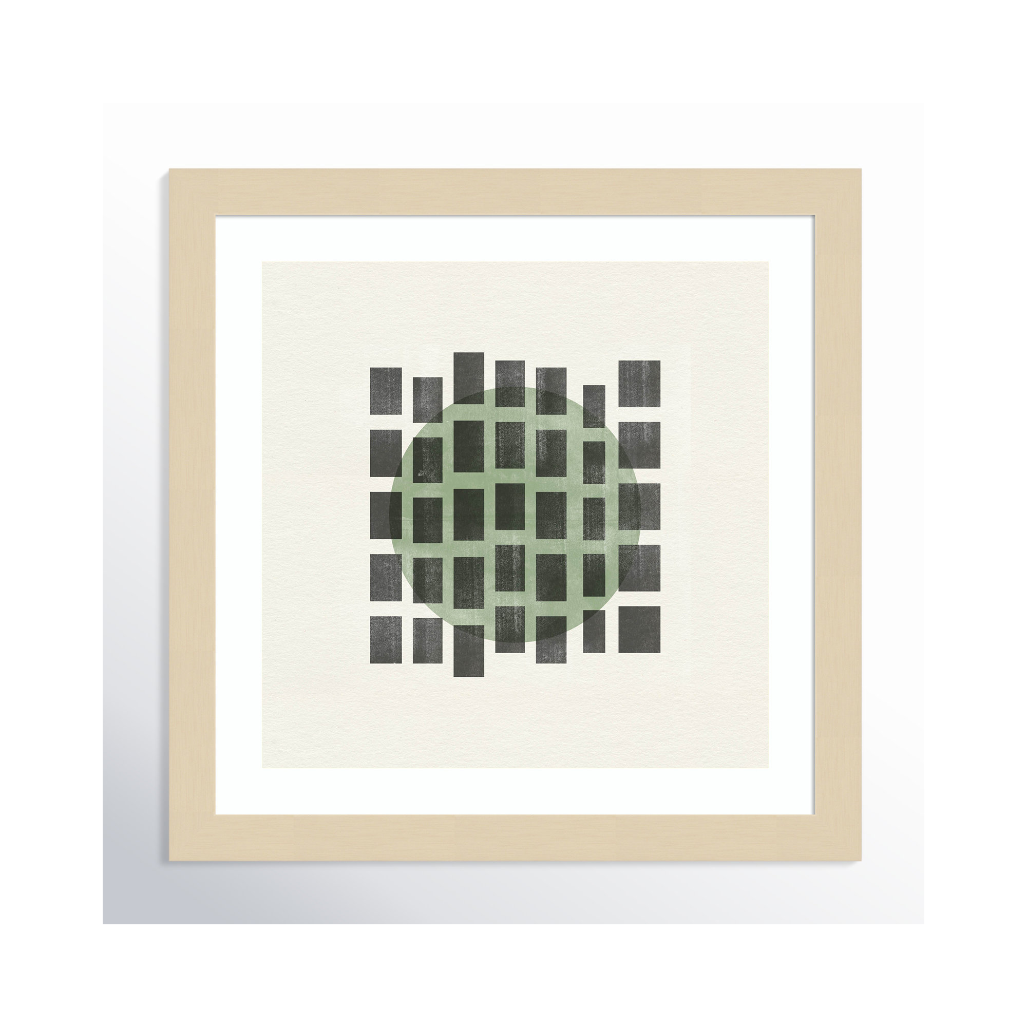 Minimalist Japandi 01 by The MIUUS STUDIO Wood Framed Wall Art Print, 13" H x 13" W, Brown