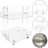 Suyeko 2 Tiers Clear Acrylic Bar Cart