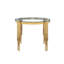 Table de salle à manger ronde en verre trempé de 38,6 po avec pieds dorés pour un décor de maison moderne de 38,6 po