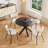 5 - Piece Round Pedestal Dining Set-727688983-727688977