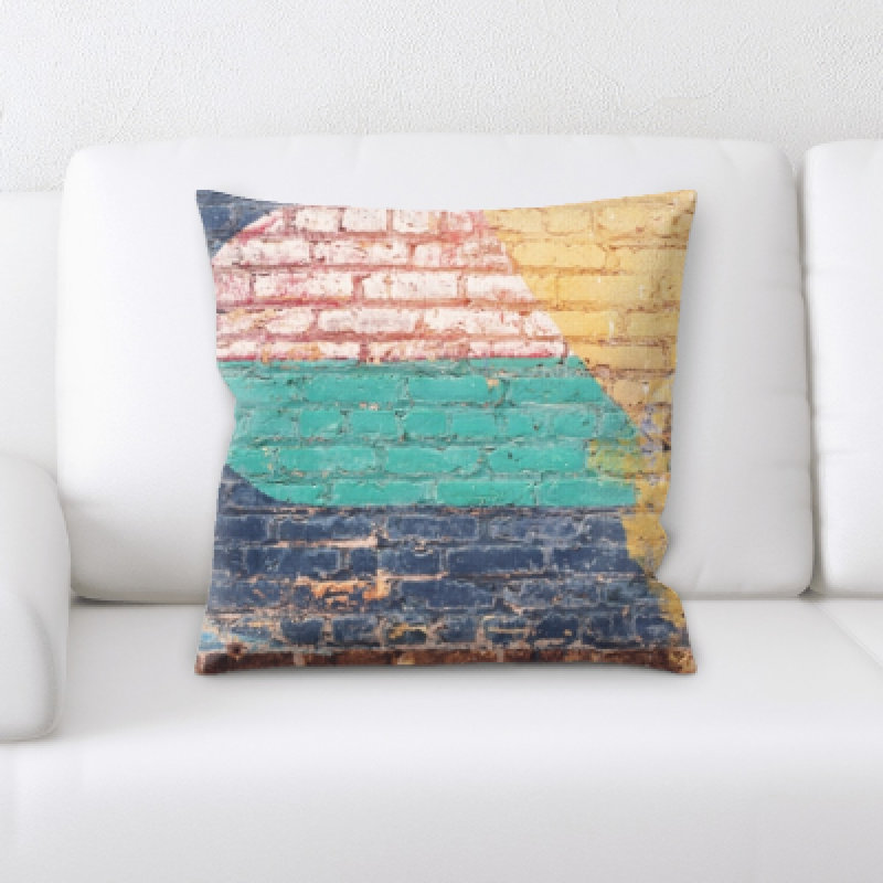 Geometric Microsuede Throw Pillow