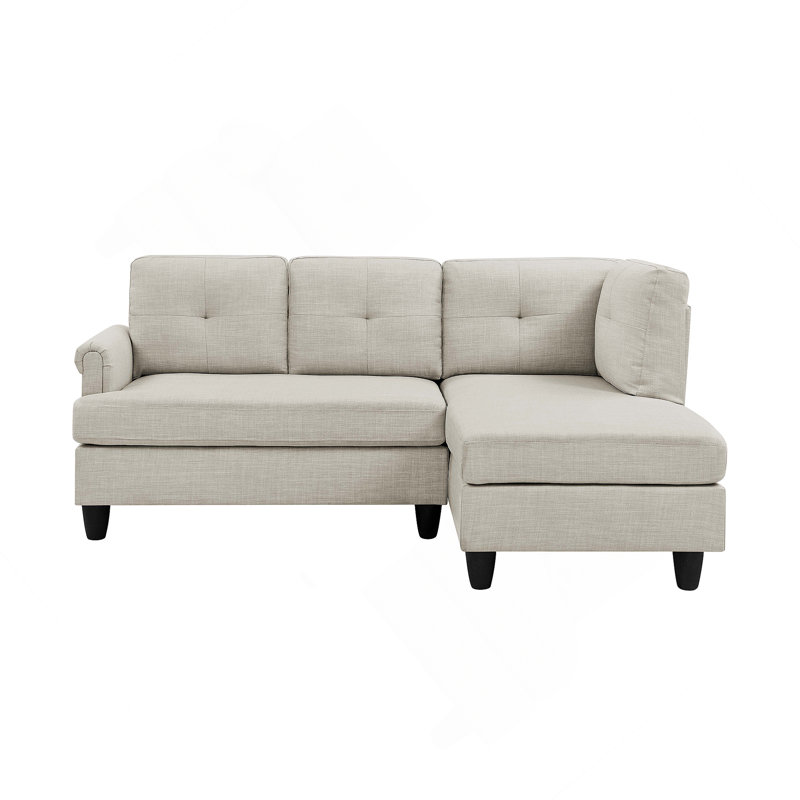 Canapé modulaire 2 pièces rembourré, Polyester beige