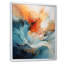 Teal Orange Bold Abstract Flow Collage II - Dams, impressions encadrées-160640094-197196496-197196509