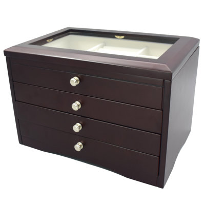 Wood Jewelry Box + Drawers