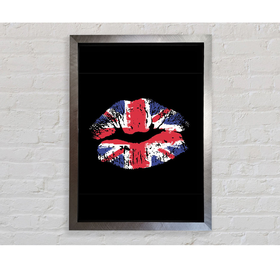 Gerahmtes Leinwandbild British Flag Lips