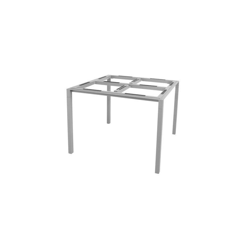 Pure Square Metal Outdoor Dining Table , 39.4'' in. W 39.4'' in. D, Light Gray, Basalt Gray