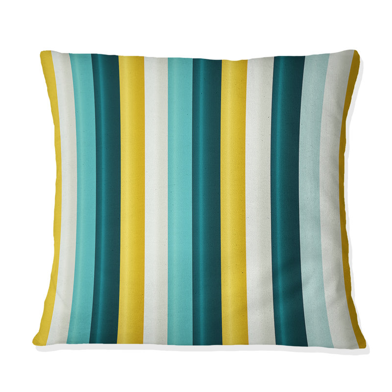 Striped Throw Pillow, 18"H x 18"W