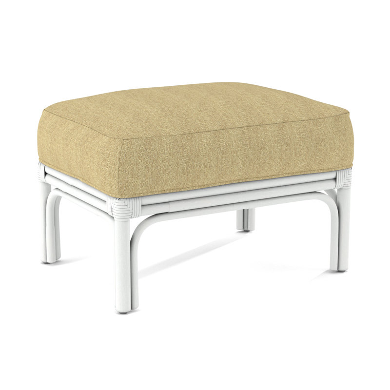 Boca Ottoman, Salsa Stripe; 0210-21, Frost White