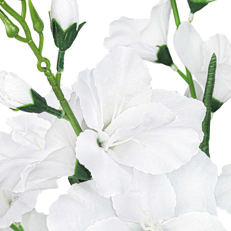 Buisson de glaïeuls artificiels, Blanc