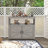 Wooden Patio Bar Table With Storage, Kitchen Island And Buffet Sideboard For Indoor & Outdoor-1581404908