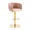 Heidel Swivel Upholstered Adjustable Height Counter Stool with Metal Frame-421260094