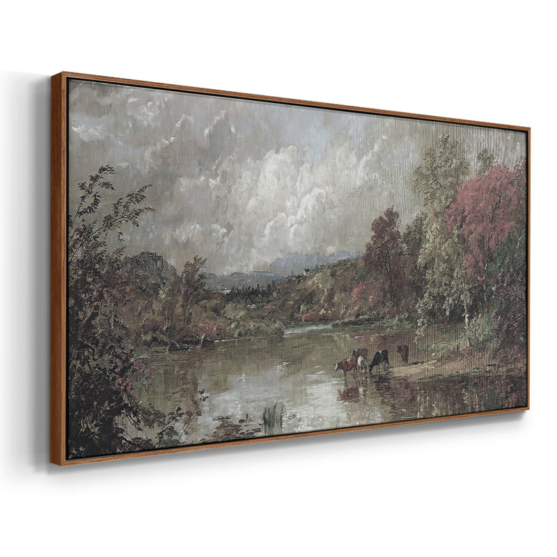 Paysage, série CCLXII, toile tendue avec châssis, prête à être accrochée, H 17 po x l 33 po, Argent argent