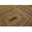 Antique Braided American Geometric Flat Weave Rug