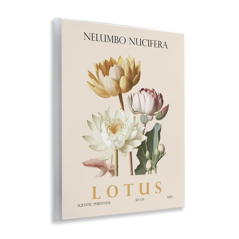 Plaque murale lotus naturel, par Christopher Giampietro