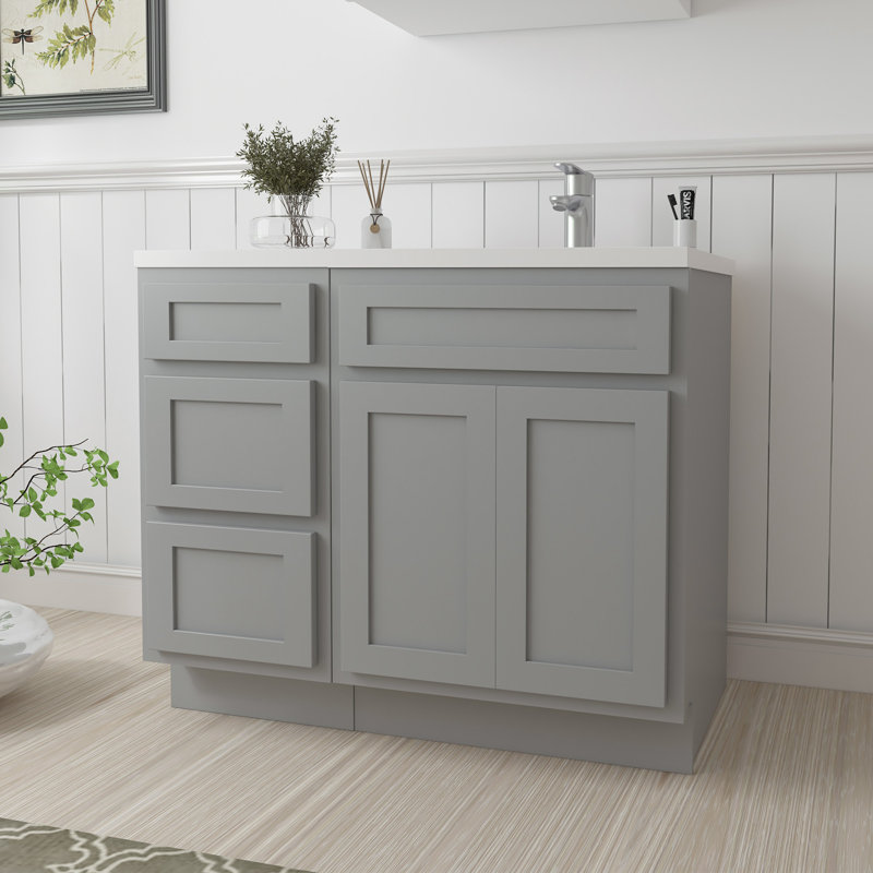 39'' Single Bathroom Vanity Base Only, Gray