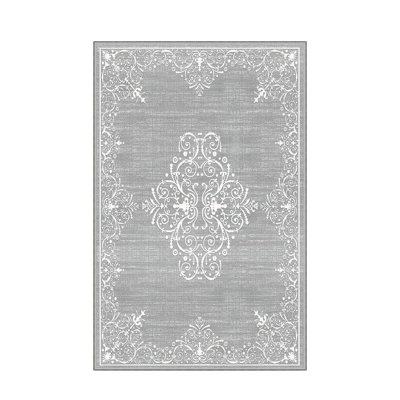 Tapis de couloir élégant (3,3 x 6,6 pi), 100% polyester, hauteur de poils de 0,3 po | Pois antibactérien et antidérapant en feutre de PVC | Lavable à la machine, impression numérique 3D, durable et facile à nettoyer | Parfait pour les vestibules et les espaces de vie