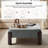 Savanna Modern 40" Round Chenille Cocktail Ottoman with Solid Wood Legs-1655760365