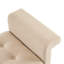Cadre élégant et classique beige, idéal comme siège supplémentaire dans la chambre à coucher avec des utilisations multiples en pin et en contreplaqué pour un environnement de maison confortable