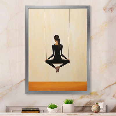 «Beige Yoga Inner Balance II», reproduction sur toile encadrée