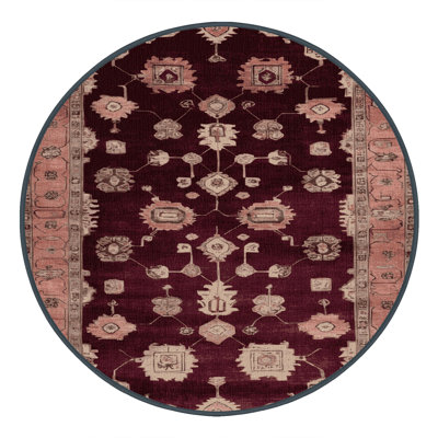 Machine Washable Overdyed Red Area Rug