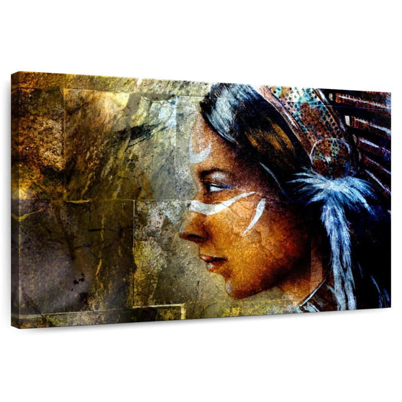 Lelar Beautiful American Indian, 8" H x 12" W