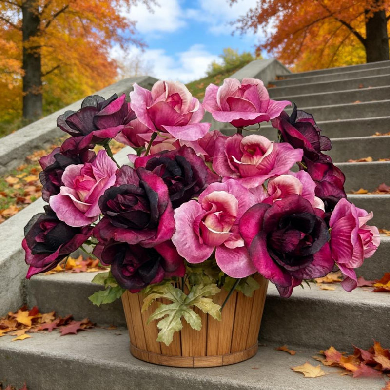 Bouquet de roses artificielles 5 têtes, 2 pièces B3