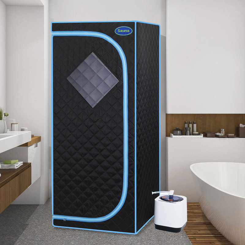 Holaki 1-Person Portable Traditional Steam Sauna Tent With Remote Control, Black