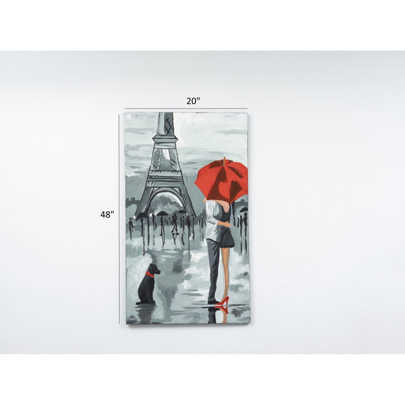 47'' X 19'' Grey Canvas Wall Paintings - Hand-Painted Autumn Accent Art For Fall Thrill