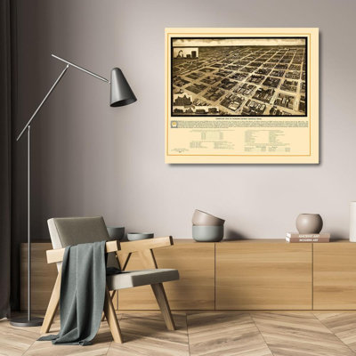 Art sur toile Alcott Hill® Sturdivant, titré: Amarillo Texas - Sturdivant 1912 TXAM0001
