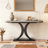 Narrow Entryway Foyer Table with Geometric Base-1031129342