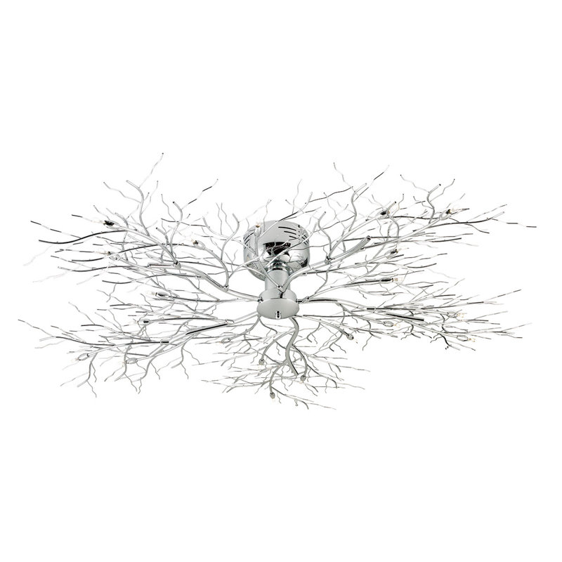Plafonnier encastré en chrome 20 lumières AUTUMN