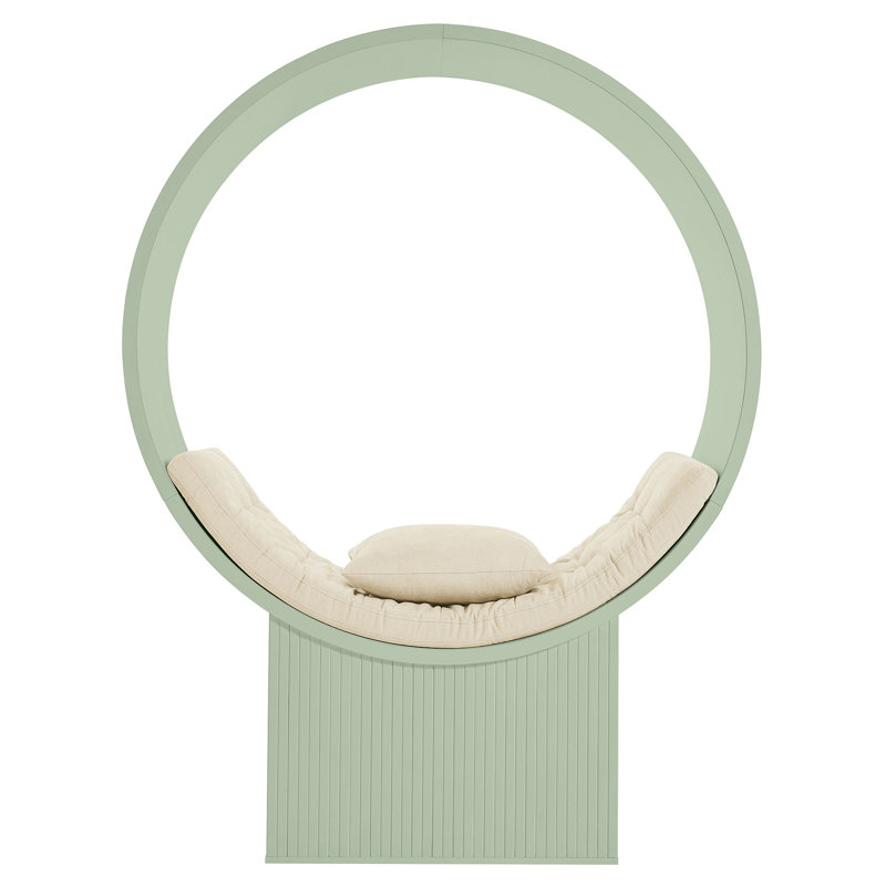 Chaise d'appoint Aperture, Sauge, ivoire