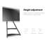 Meuble télé noir avec tablettes, meuble télé d'angle pour téléviseur 43 55 65 70 75 pouces