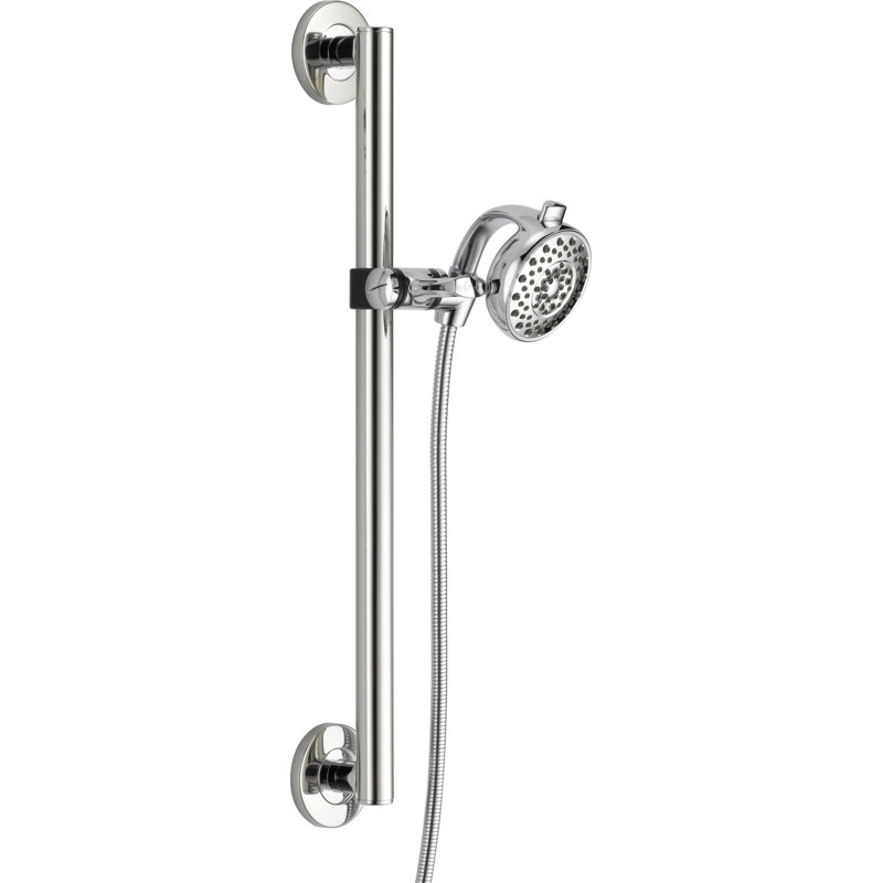 Universal Showering Components Multi Function Slide Bar Shower Head, Chrome