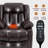 Dual Motor Infinite Position Up To 350 LBS Electric Medium Size Leatheraire Grey Power Lift Recliner Chair With 8-Point Vibration Massage And Lumbar Heating-1032809231