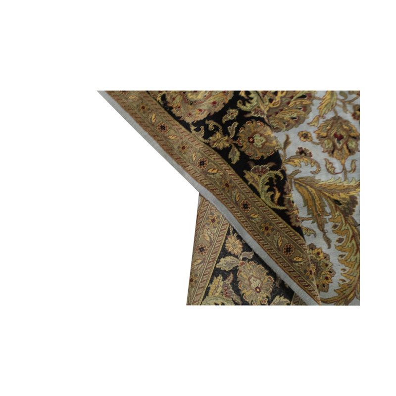 Hand-Knotted High-Quality Red and Black Area Rug