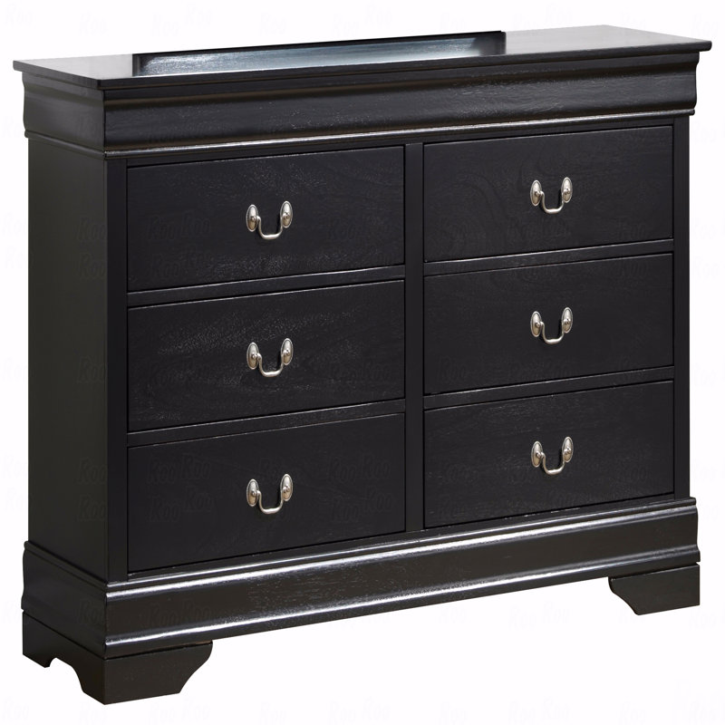 Commode de rangement Elegant Traditional, Noir